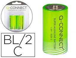2 pilas alcalinas Q-Connect tipo C LR14